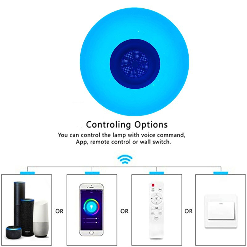 WiFi RGB Ceiling Light with Loudspeaker
