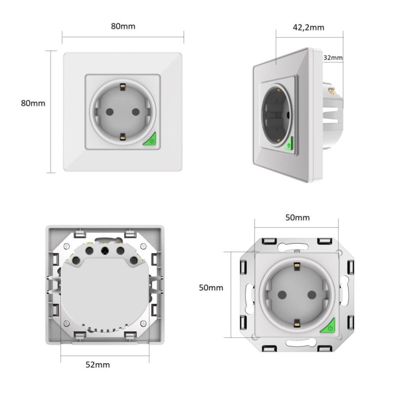 Zigbee Wall Socket (EU/UK/FR)