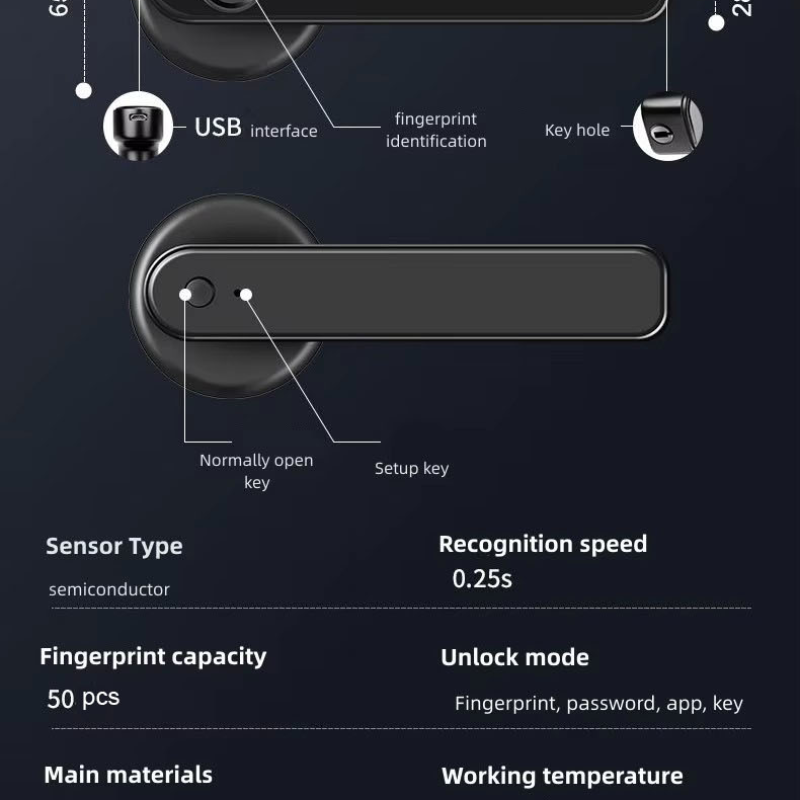 Bluetooth Fingerprint Door Lock
